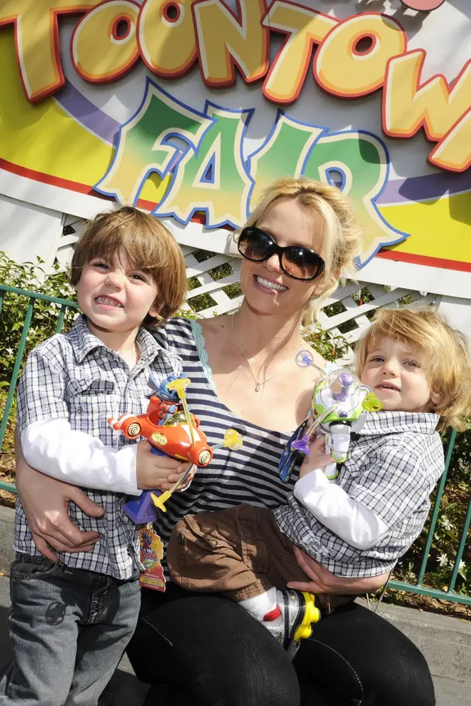 Britney photographed with Sean and Jayden in 2009.