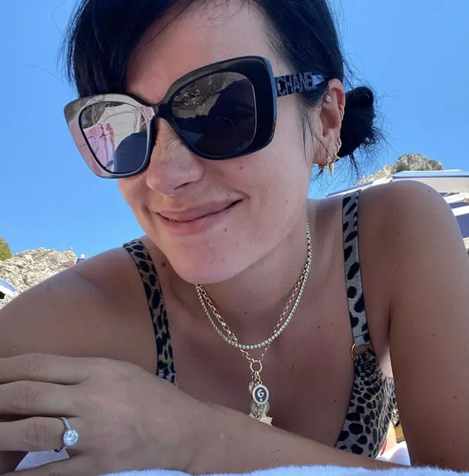 Lily Allen's diamond ring gave away that she was engaged to David Harbour