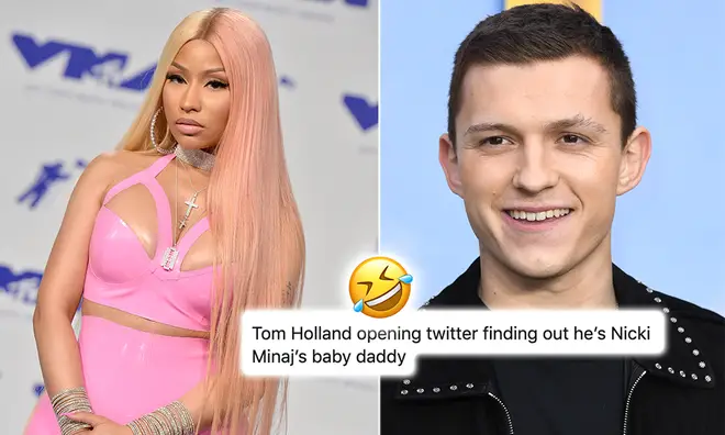 Nicki Minaj's fans were left in hysterics after seeing tweets about the rapper and Tom Holland