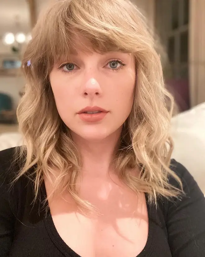 Taylor Swift captioned this selfie taken on 27 April 'not a lot going on at the moment'