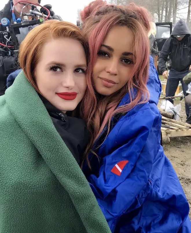 Vanessa Morgan and Madelaine Petsch are on-screen love interests in Riverdale