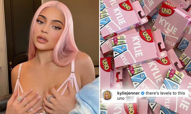 Kylie Jenner showed off her own personalised deck of UNO cards