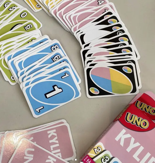Kylie Jenner's UNO cards are pastel coloured