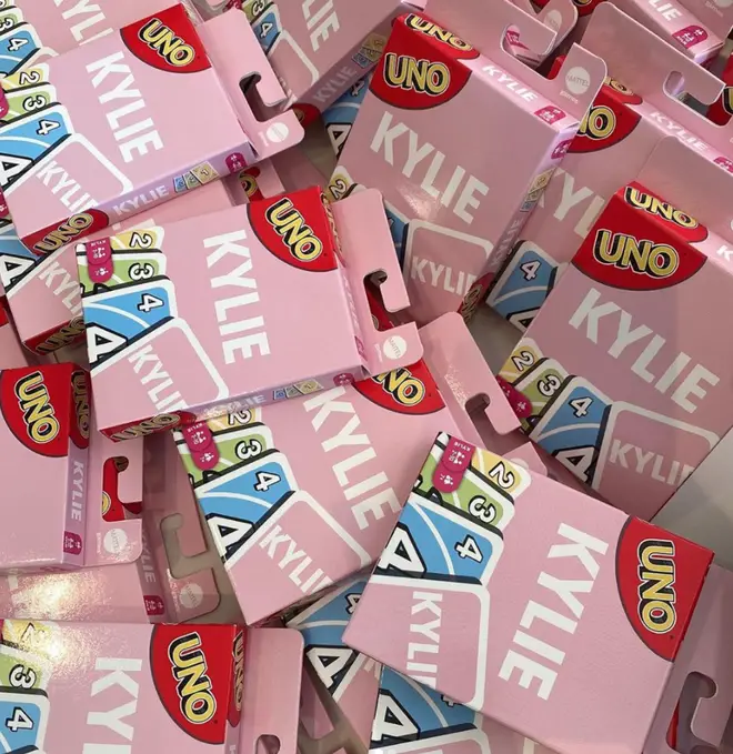 Kylie Jenner's UNO cards are pink with her own name on