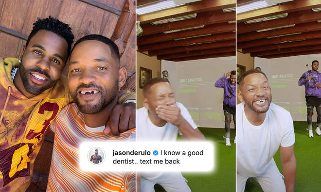 Jason Derulo and Will Smith pranked fans with a golf lesson gone wrong video
