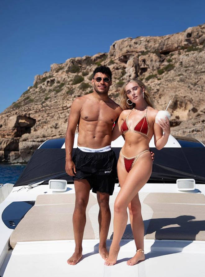 Perrie Edwards and Alex Oxlade-Chamberlain have been relaxing in Ibiza
