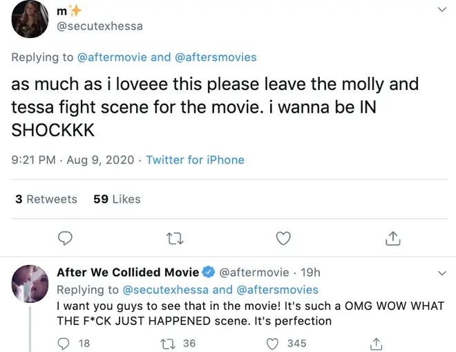 After fans want to see what goes down between Tessa and Molly