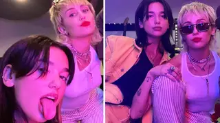 Miley Cyrus teases Dua Lipa collab from studio