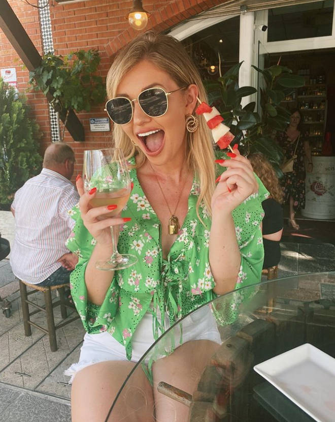 Amy Hart has been showing off her new teeth on Instagram.