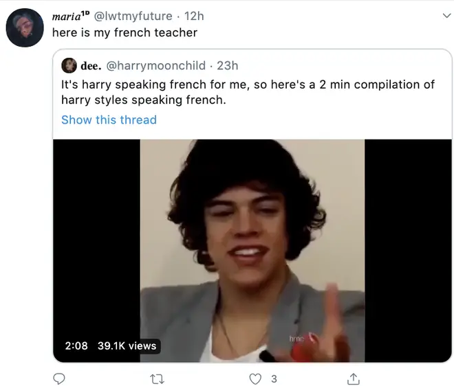 Harry Styles fans were praising the star for his French skills
