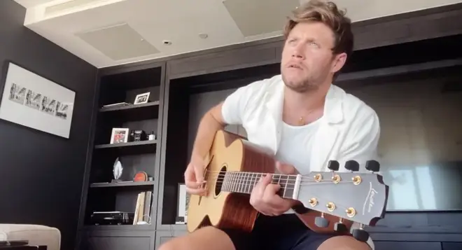 Niall Horan has a huge TV screen in his living room