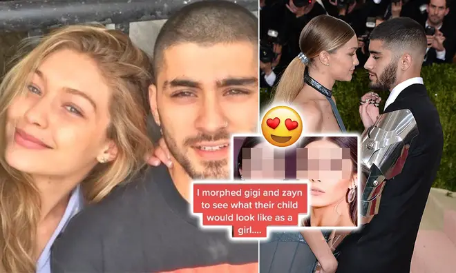 A fan of the couple morphed Zayn and Gigi Hadid's faces together to predict what their baby will look like