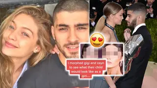 A fan of the couple morphed Zayn and Gigi Hadid's faces together to predict what their baby will look like