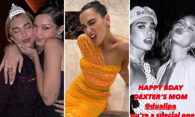 Gigi and Bella Hadid wished Dua Lipa a Happy Birthday