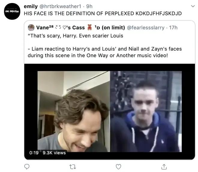 1D fans commented on Liam's hilarious reaction
