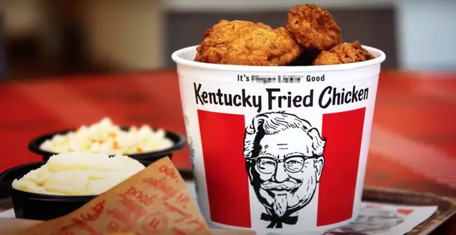 KFC are blurring the 'Finger Lickin' Good' slogan from its adverts