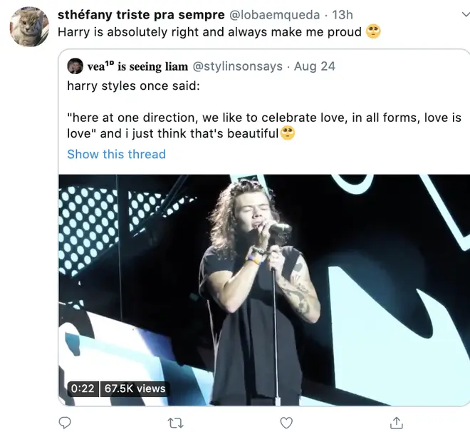 The clip of Harry Styles went viral on Twitter