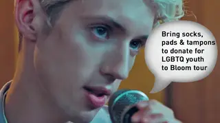 Troye Sivan urges fans to bring sanitary products and socks to his tour to donate to LGBT youth