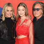 Gigi Hadid with her parents Yolanda and Mohamed