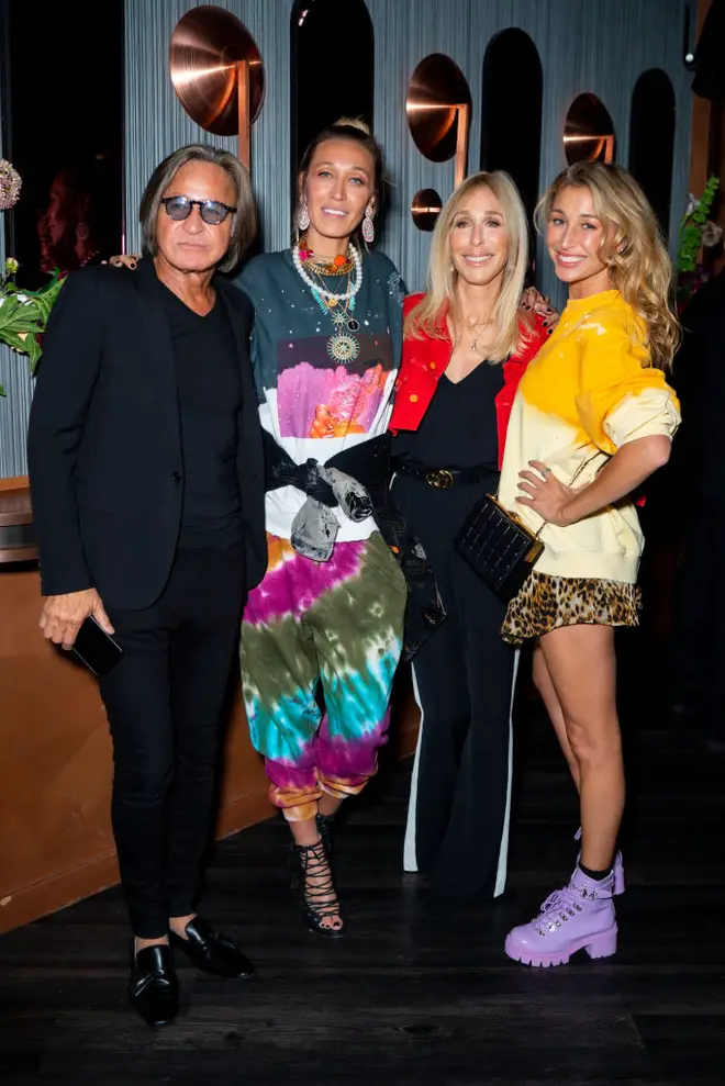Mohamed Hadid with his ex wife and daughters Alana and Marielle