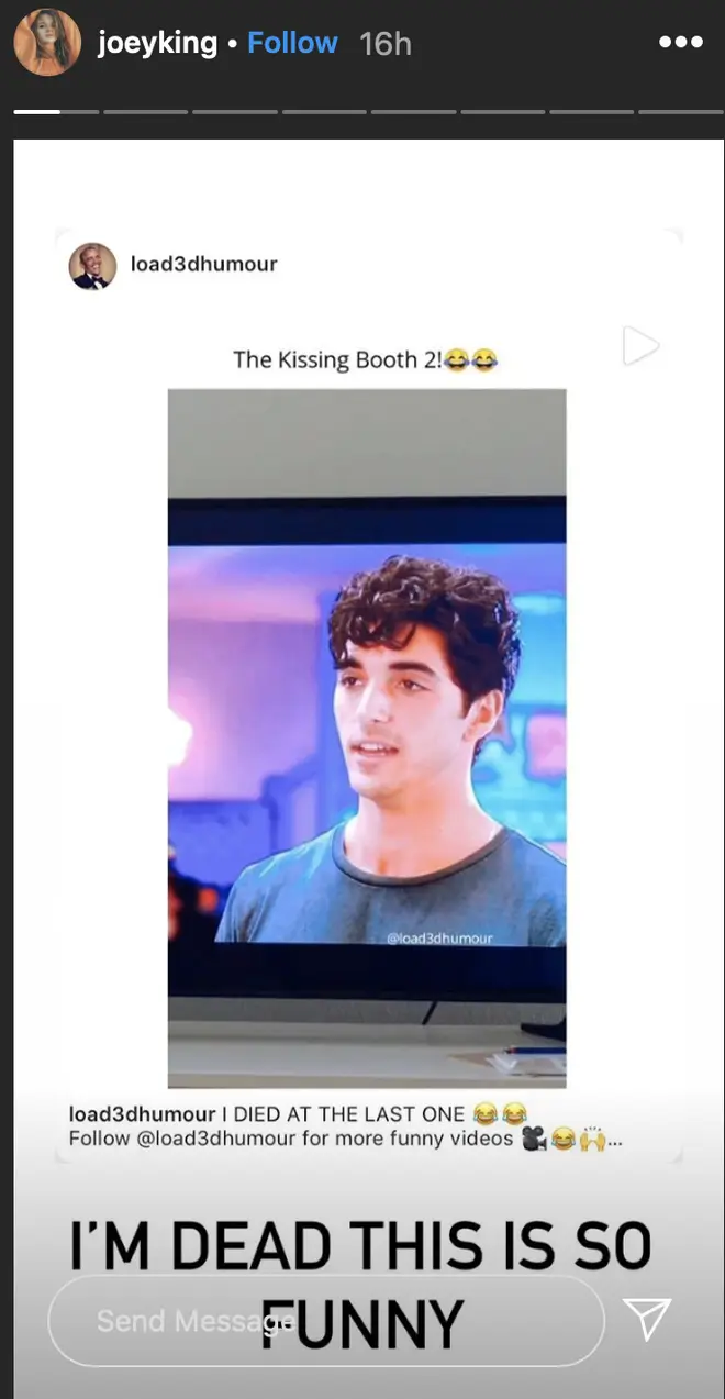 Joey King reposted the TikTok