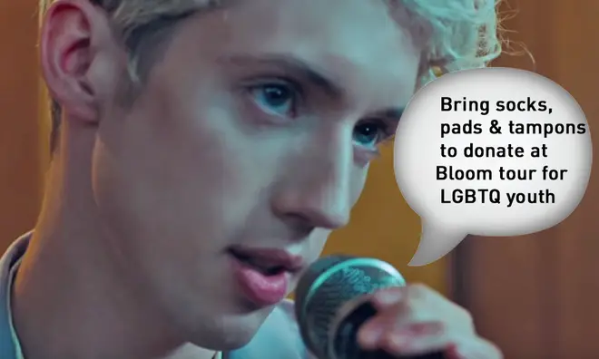 Troye Sivan urged fans to bring sanitary products to donate during Bloom Tour
