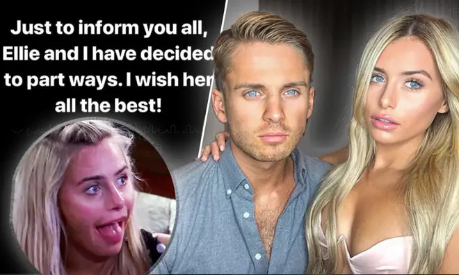 Ellie Brown broke up with Charlie Brake after being sent evidence of him cheating