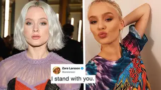 Zara Larsson has tweeted her support for female survivors of sexual assault amidst political drama