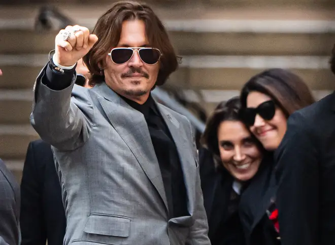 Johnny Depp in London on the final day of his libel trial