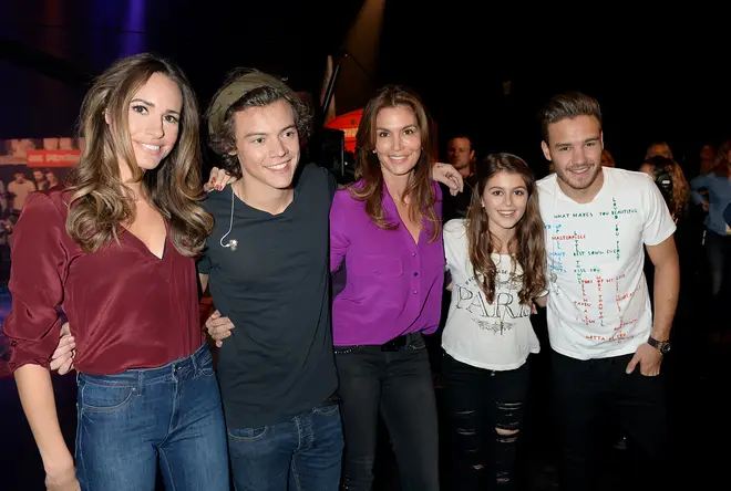 Harry Styles with Cindy Crawford, Kaia Gerber and Liam Payne