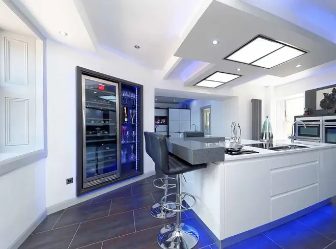 Lewis Capaldi has a built-in wine fridge in the kitchen