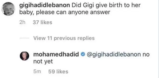 Mohamed Hadid clarifies if Gigi Hadid's given birth