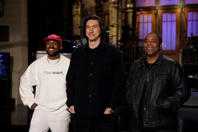 Kanye West joined Adam Driver on the season premiere of Saturday Night Live