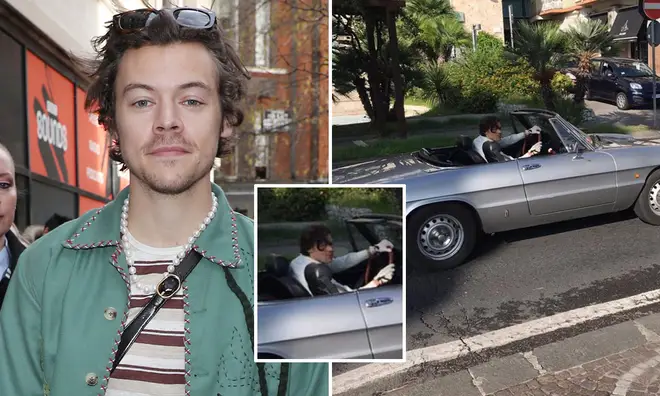 Harry Styles has been spotted filming in Italy