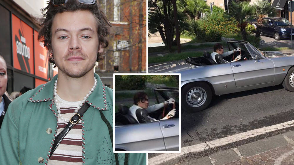 Harry Styles Spotted Driving Around In Italy For New Music Video - Capital