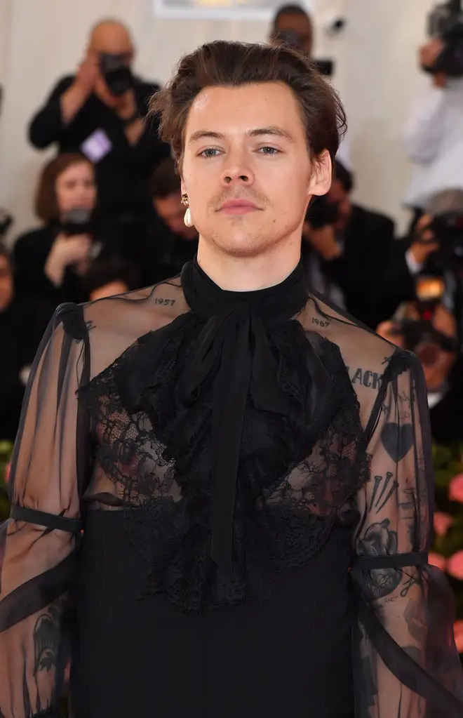 Harry Styles rocking Gucci at the Met Gala