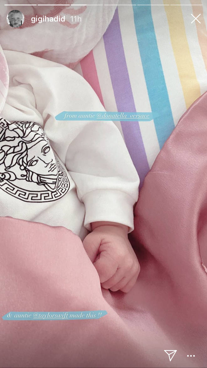 Gigi Hadid's baby girl received a handmade blanket from Taylor Swift