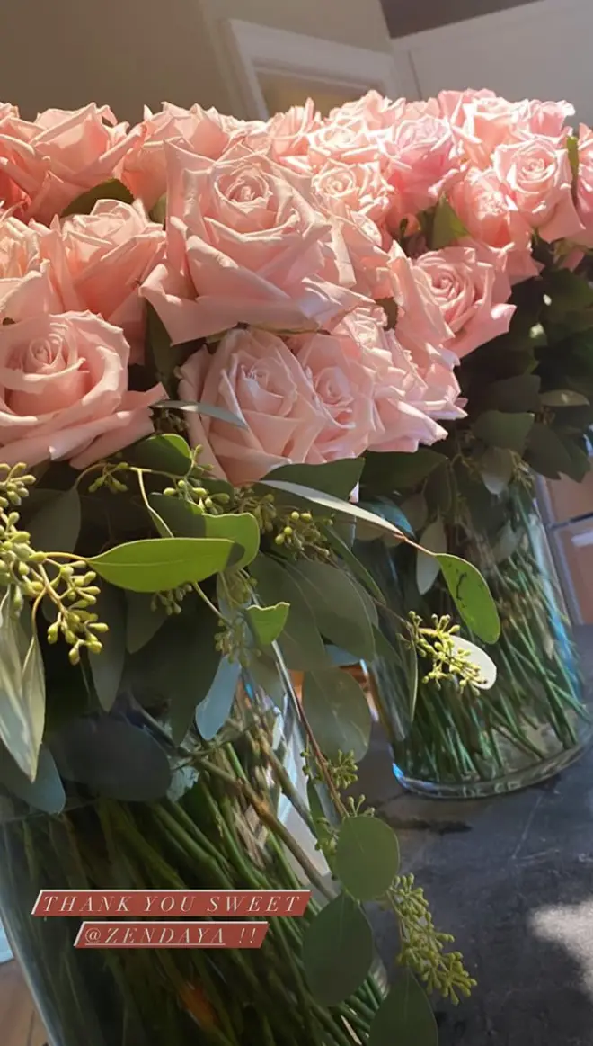 Zendaya sent Gigi Hadid some beautiful flowers