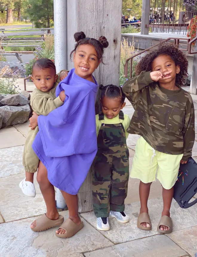 Kim Kardashian and Kanye west often share photographs of their children on social media.