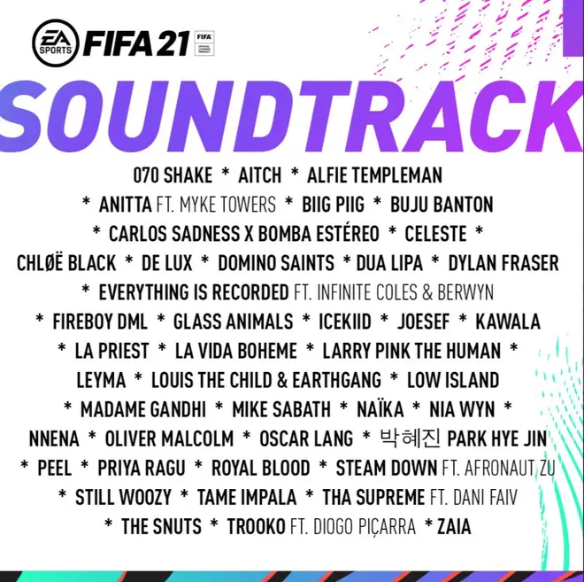 FIFA 2021 announces British artists on line-up for game