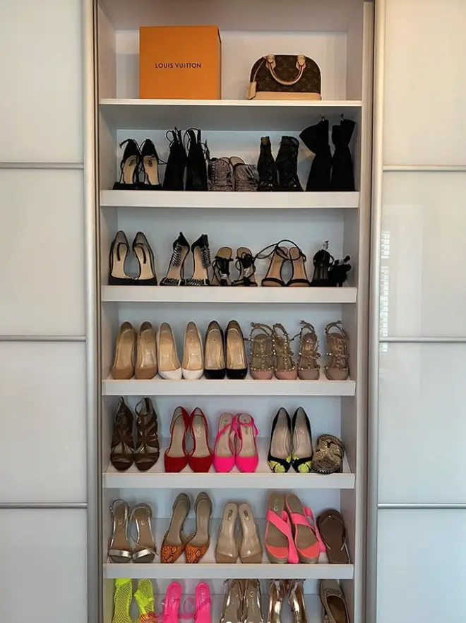 Amy Childs' wardrobes are perfectly organised