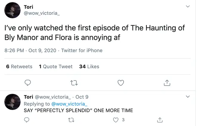 Viewers can't handle Flora's 'perfectly splendid' on 'The Haunting Of By Manor'