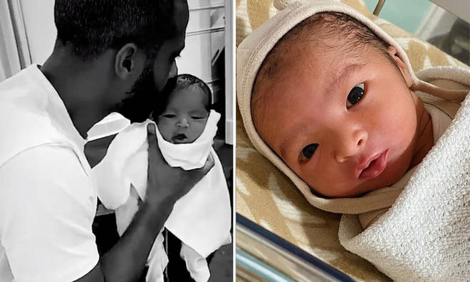 Marvin Humes' baby son, Blake, is settling right in.