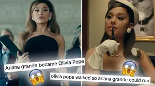 Ariana Grande is giving fans 'major Olivia Pope vibes' in her 'Positions' video.