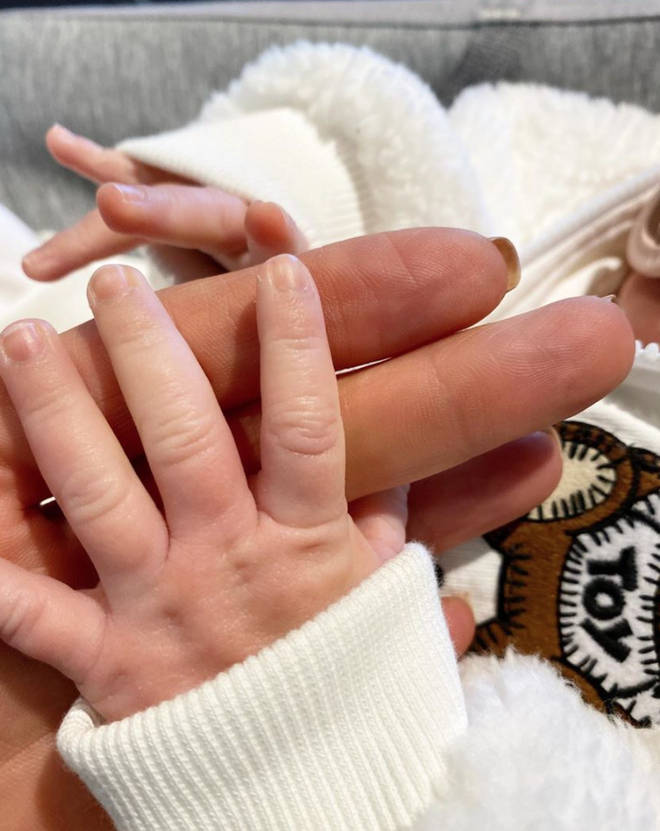 Gigi Hadid and her family have only showed her daughter's hand so far