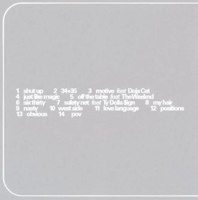 Ariana Grande shared the track list for 'Positions'