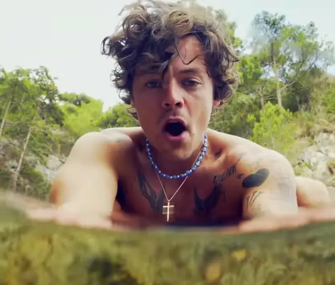 Does Harry Styles reunite with his fish in the 'Golden' music video?