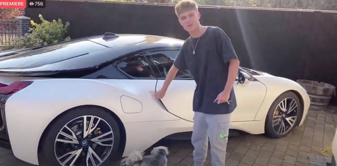 HRVY shows off his hundred grand super car