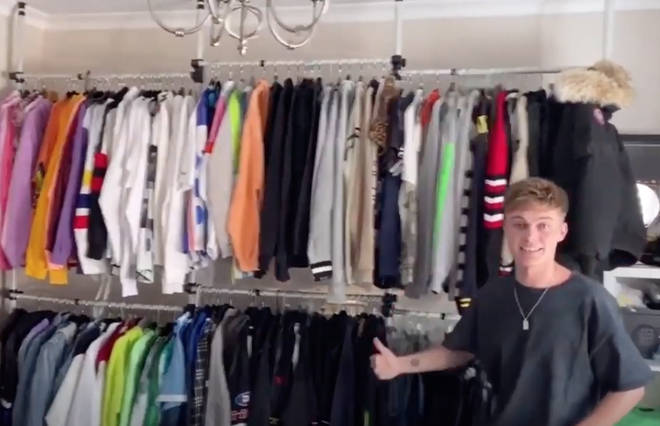 HRVY shows off his enormous wardrobe organised by his dad