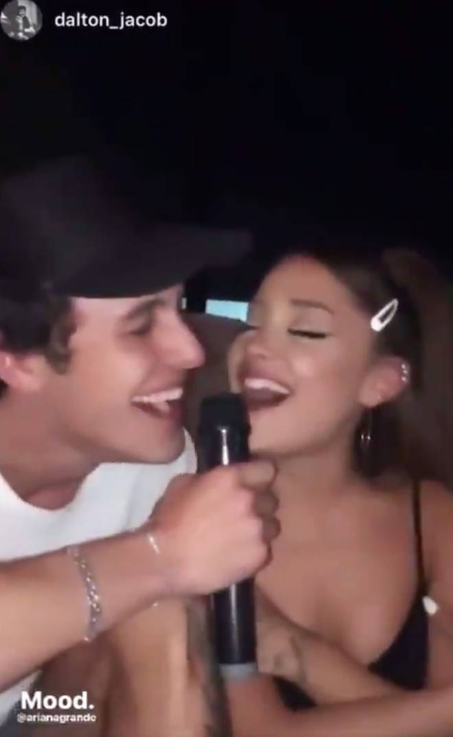 Dalton Gomez joined girlfriend Ariana for a bit of karaoke